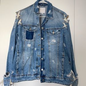 Zara Laceup Denim Jacket - Size S
